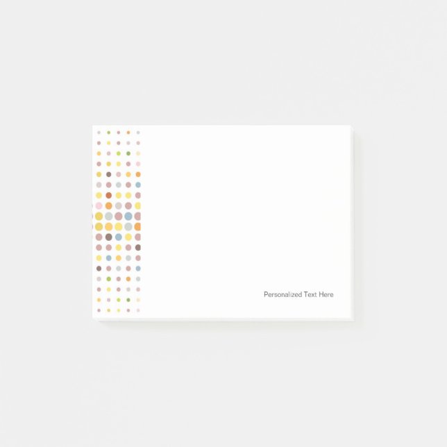 Notas Post-it® Fondo multicolor del punto (Anverso)