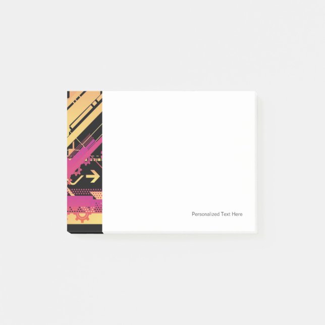 Notas Post-it® Fondo técnico de medio tono 7 (Anverso)