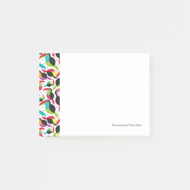 Notas Post-it® fondo toucan exótico del pájaro del Brasil (Anverso)