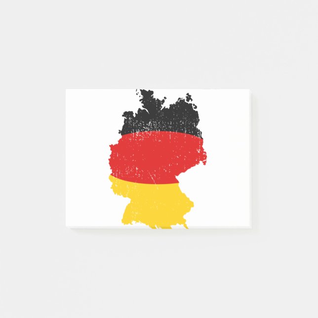 Notas Post-it® Forma de país de bandera de Alemania (Anverso)