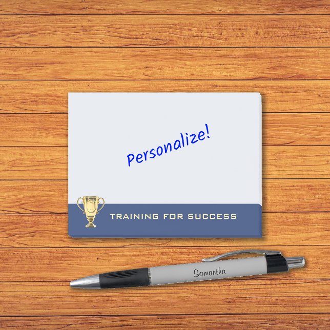 Notas Post-it® Formación motivacional para el éxito azul marino (Subido por el creador)