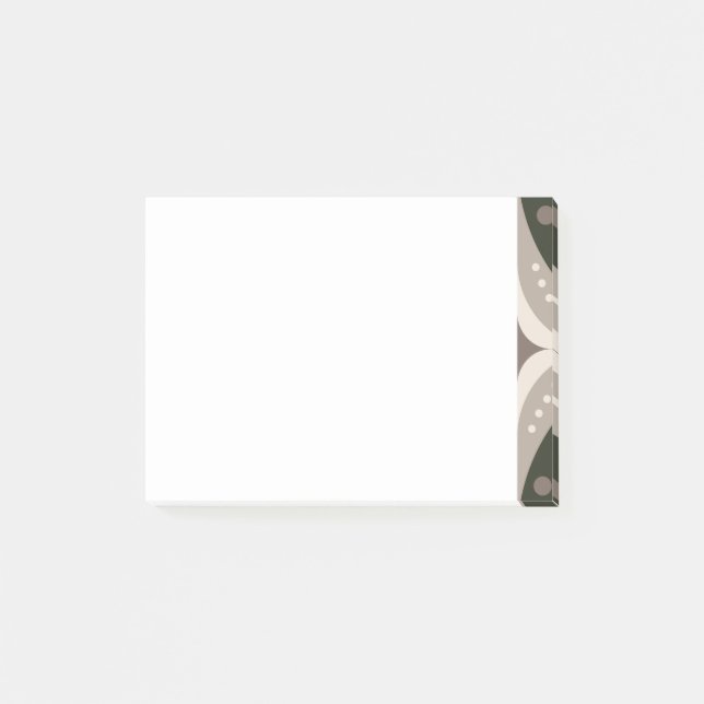 Notas Post-it® Formas circulares retro beige y marrón (Anverso)