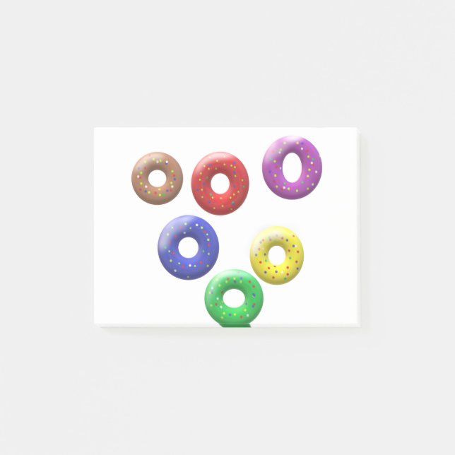 Notas Post-it® Formas de donut manchadas peculiares (Anverso)