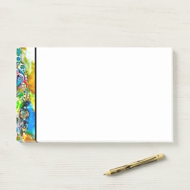 Notas Post-it® Formas de Vida - Arte Neurográfico 7 (En escritorio)