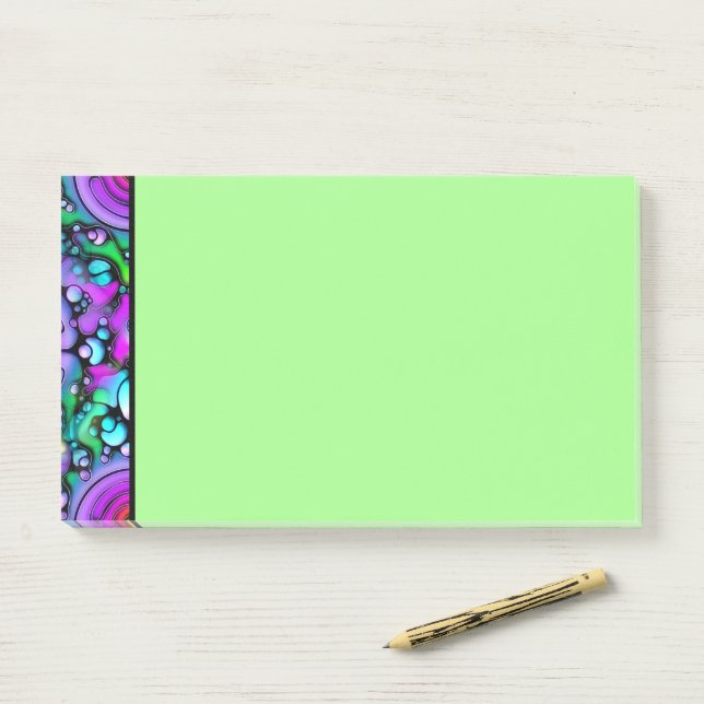 Notas Post-it® Formas de Vida - Patrón de Arte Neurográfico 2 (En escritorio)