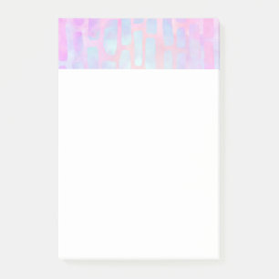 Notas Post-it® Formas rectangulares azules en fondo rosado