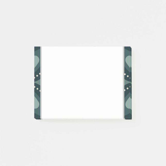 Notas Post-it® formas verdes retro (Anverso)