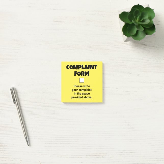 Notas Post-it® Formulario de Queja Divertido (Oficina)