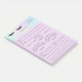 Notas Post-it® Formulario de registro de cliente de pestañas holo