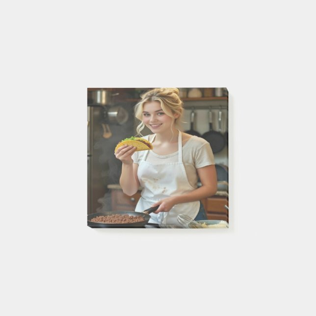 Notas Post-it® Foto de comer tacos personalizar (Anverso)