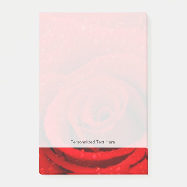 Notas Post-it® Foto de fondo de Red Rose (Anverso)
