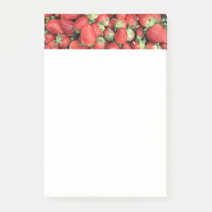 Notas Post-it® Foto de Fresas de Jugo Rojo