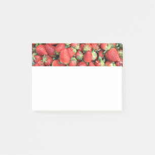 Notas Post-it® Foto de Fresas de Jugo Rojo