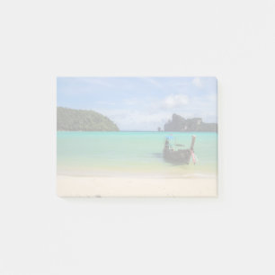 Notas Post-it® Foto de playa de viajes de Tailandia con barco pes