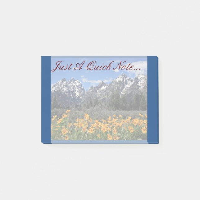 Notas Post-it® Foto de recuerdo de Grand Teton Springtime (Anverso)