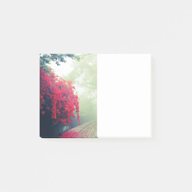 Notas Post-it® Foto escénica de Misty Railroad Tracks (Anverso)