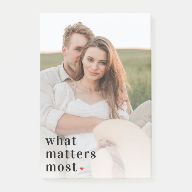 Notas Post-it® Foto moderna y lo que más importa (Anverso)