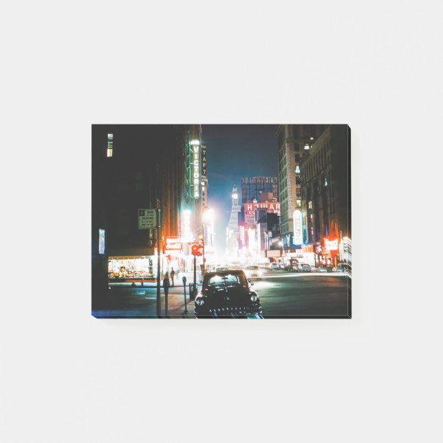 NOTAS POST-IT® FOTO NOCTURNA DE LA CIUDAD DE NUEVA YORK TIMES SQU (Anverso)