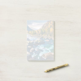 Notas Post-it® Foto panorámica del río y las montañas