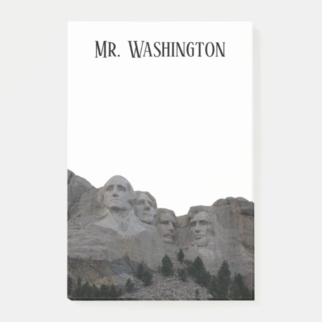 Notas Post-it® Foto personalizada de Mount Rushmore (Anverso)