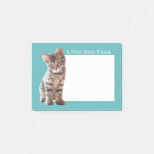 Notas Post-it® Foto personalizada del gatito del gato de Tabby