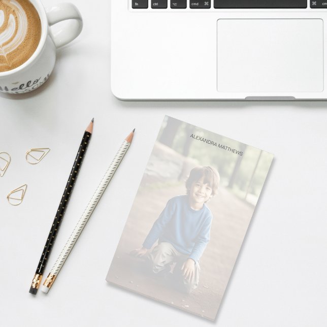 Notas Post-it® Foto y nombre del personalizado (Personal photo and (optional) name or text Post-it note pads. A perfect gift for someone special!)