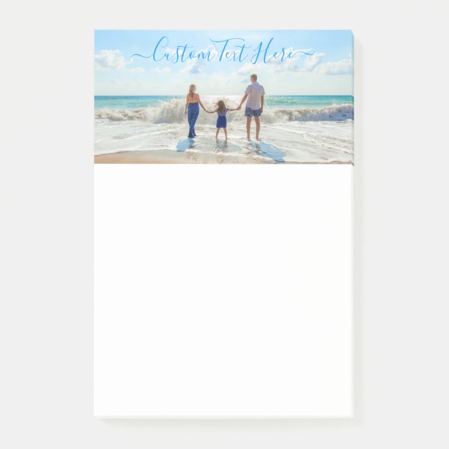 Notas Post-it® Foto y texto personalizado con su familia (Anverso)