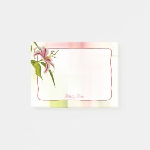 Notas Post-it® Fotografía de la estrella roja y blanca Lily Flor