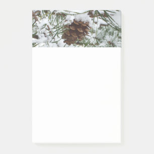 Notas Post-it® Fotografía de la naturaleza de la nieve de Pine Co