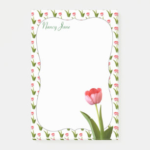 Notas Post-it® Fotografía de Tulipán de la primavera rosada Pas