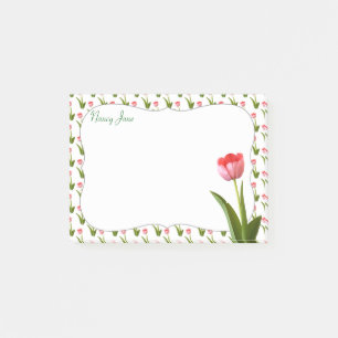 Notas Post-it® Fotografía floral del tulipán de la primavera de