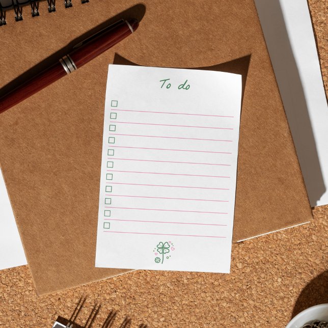 Notas Post-it® Four clover aesthetic to do list  (Subido por el creador)