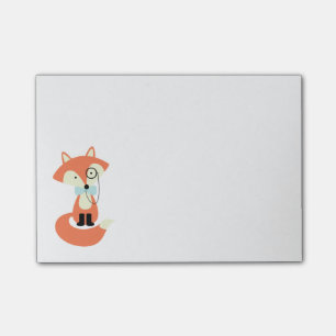 Notas Post-it® Fox rojo del inconformista del monóculo