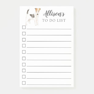 Notas Post-it® Fox terrier cabelludo del alambre personalizado