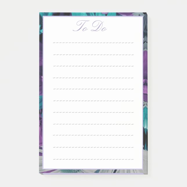 Notas Post-it® Fragmento morado y azul (Anverso)