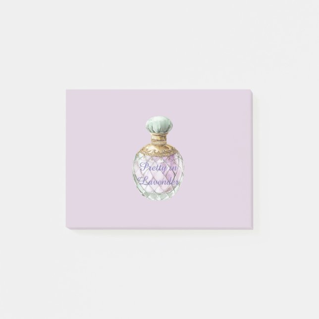 Notas Post-it® Frasco de perfume precioso en lavanda (Anverso)