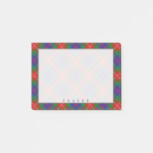 Notas Post-it® Fraser del clan escocés de Lovat Tartán