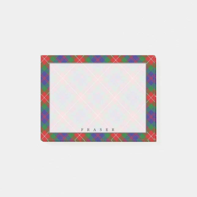 Notas Post-it® Fraser del clan escocés de Lovat Tartán (Anverso)