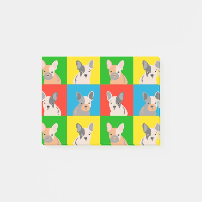 Notas Post-it® frenchie (Anverso)