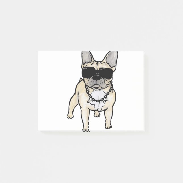 Notas Post-it® Frenchie - Mal en el hueso (Anverso)