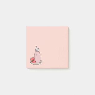 Notas Post-it® Fresa Milkshake retro rosa