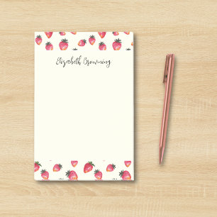 Notas Post-it® Fresas de Acuarela de Casa de Campo Rústica Primav