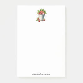 Notas Post-it® Fresas en un cubo