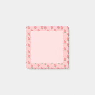 Notas Post-it® Fresas rosadas de Kawaii