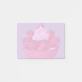 Notas Post-it® Fresas y crema batida