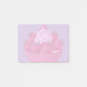 Notas Post-it® Fresas y crema batida