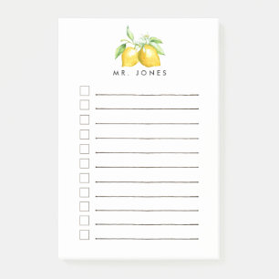 Notas Post-it® Fresco del limón personalizado para hacer