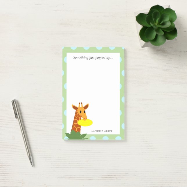 Notas Post-it® Frisbee Jungle Giraffe Personalizado (Oficina)