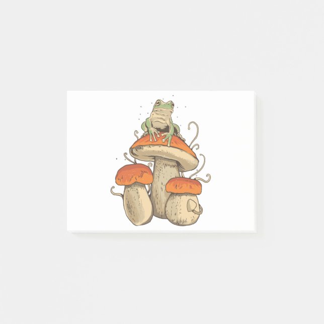 Notas Post-it® Frog with mushrooms (Anverso)