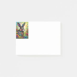 Notas Post-it® Frohe Ostern - Osterhase in Blumen